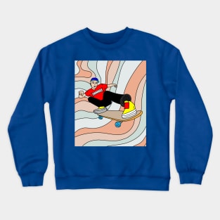 Retro Skateboarder Crewneck Sweatshirt